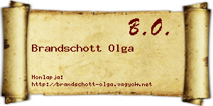 Brandschott Olga névjegykártya